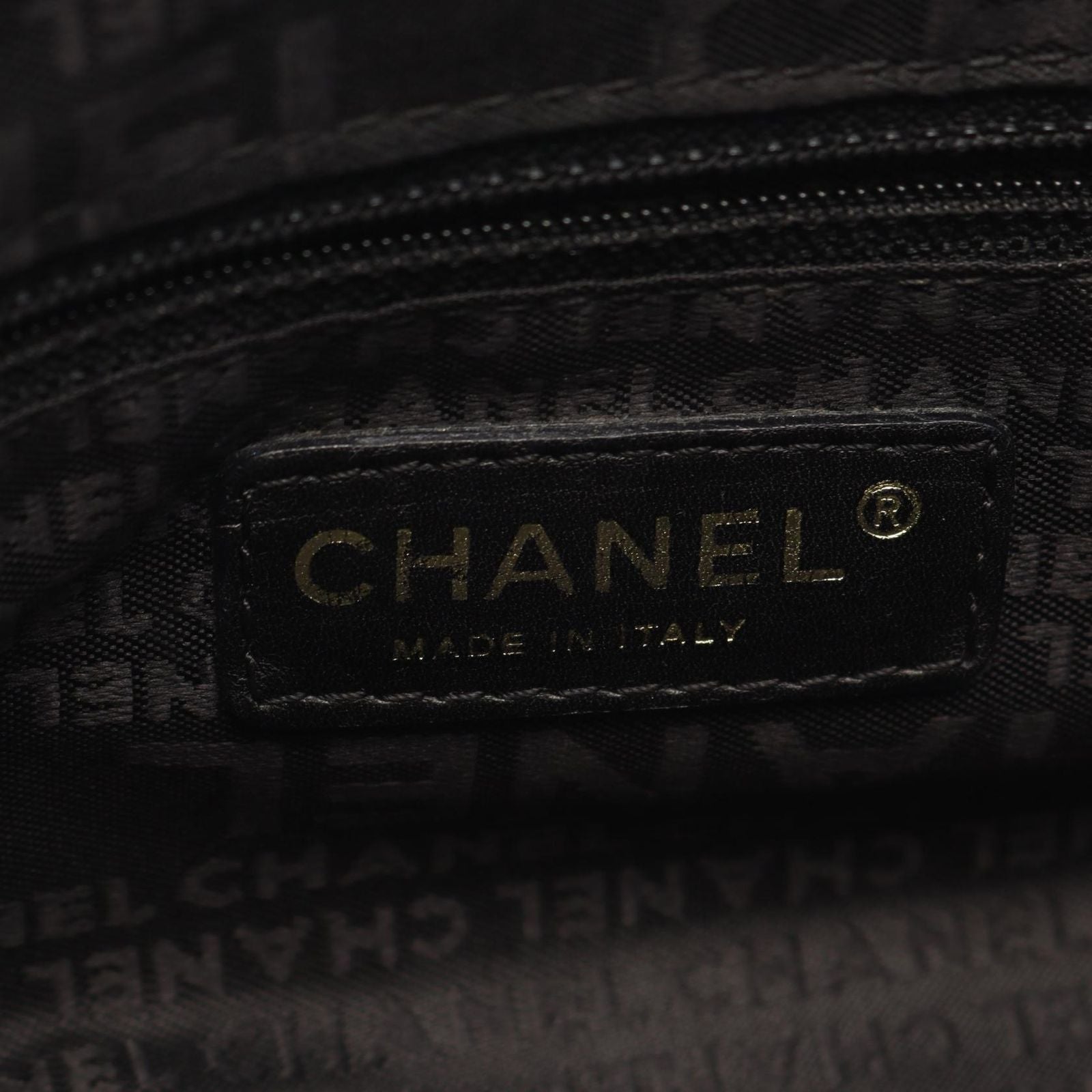 Chanel Handbag CC Logo Black Caviar Leather Tote — view 4