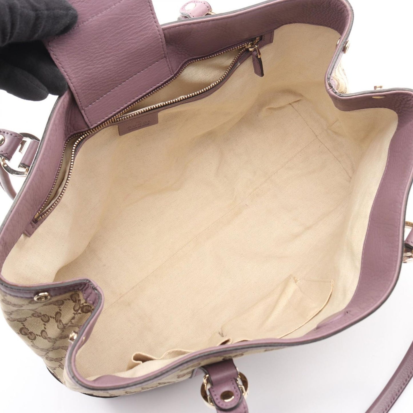 Gucci Tote Miss GG Canvas Beige Purple — view 3