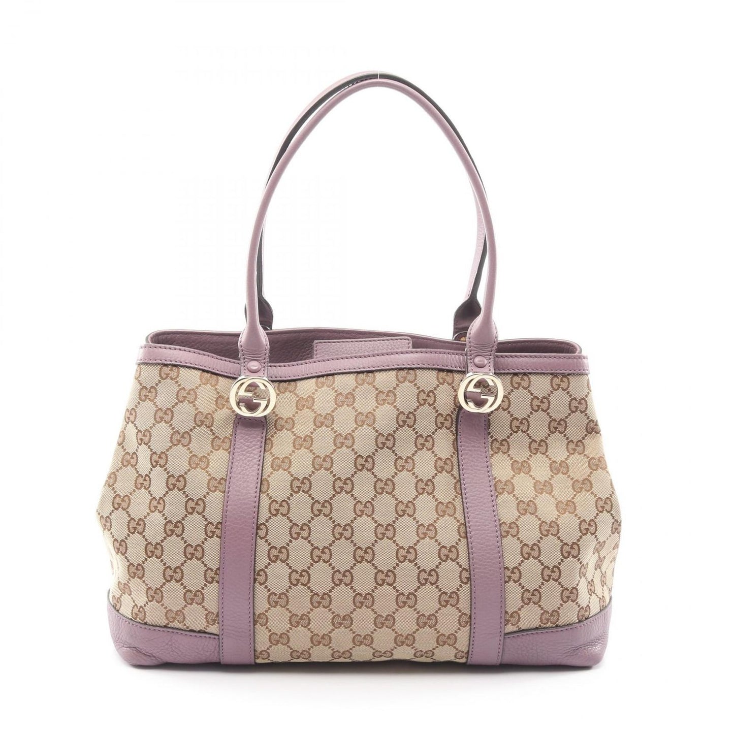 Gucci Tote Miss GG Canvas Beige Purple