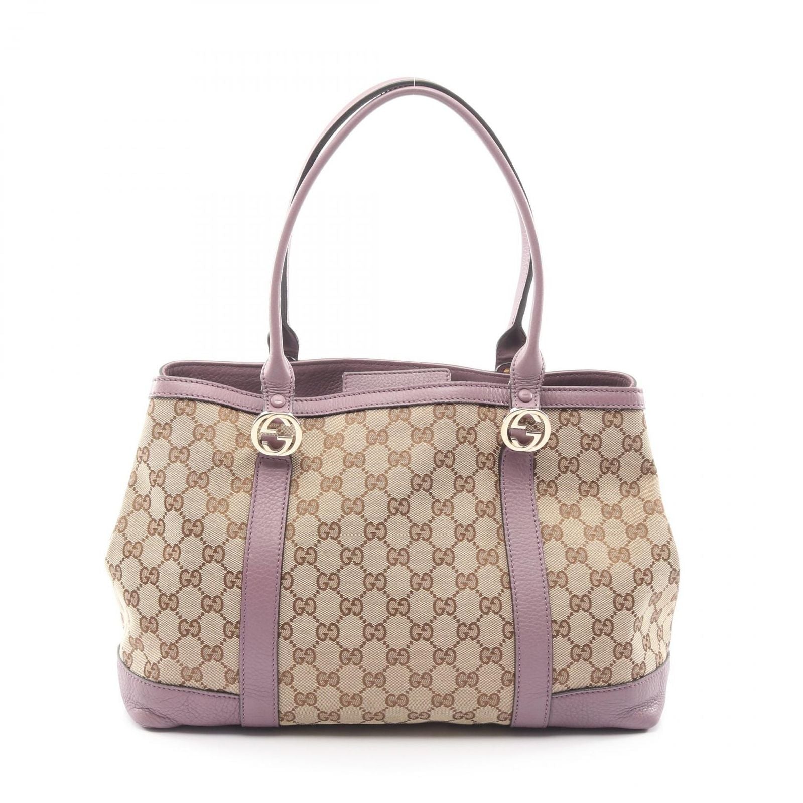 Gucci Tote Miss GG Canvas Beige Purple