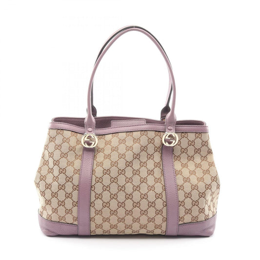 Gucci Tote Miss GG Canvas Beige Purple