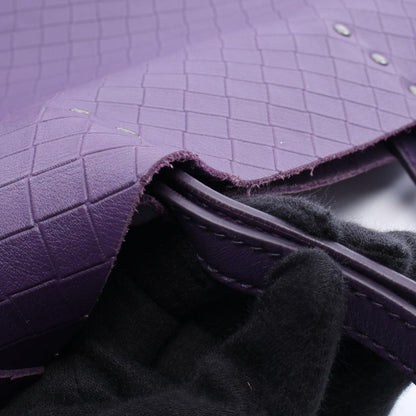Bottega Veneta Tote Intreccio Mirage with Charm Purple Leather — view 6