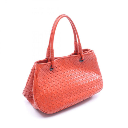 Bottega Veneta Handbag Intrecciato Satchel Orange Leather — view 2