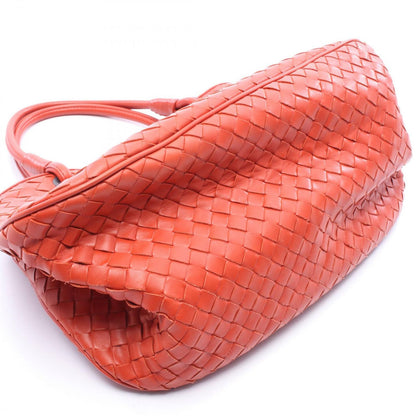 Bottega Veneta Handbag Intrecciato Satchel Orange Leather — view 5