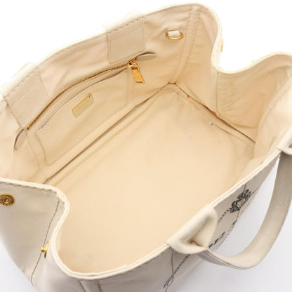 Prada Tote Canapa White Canvas 2-Way — view 3