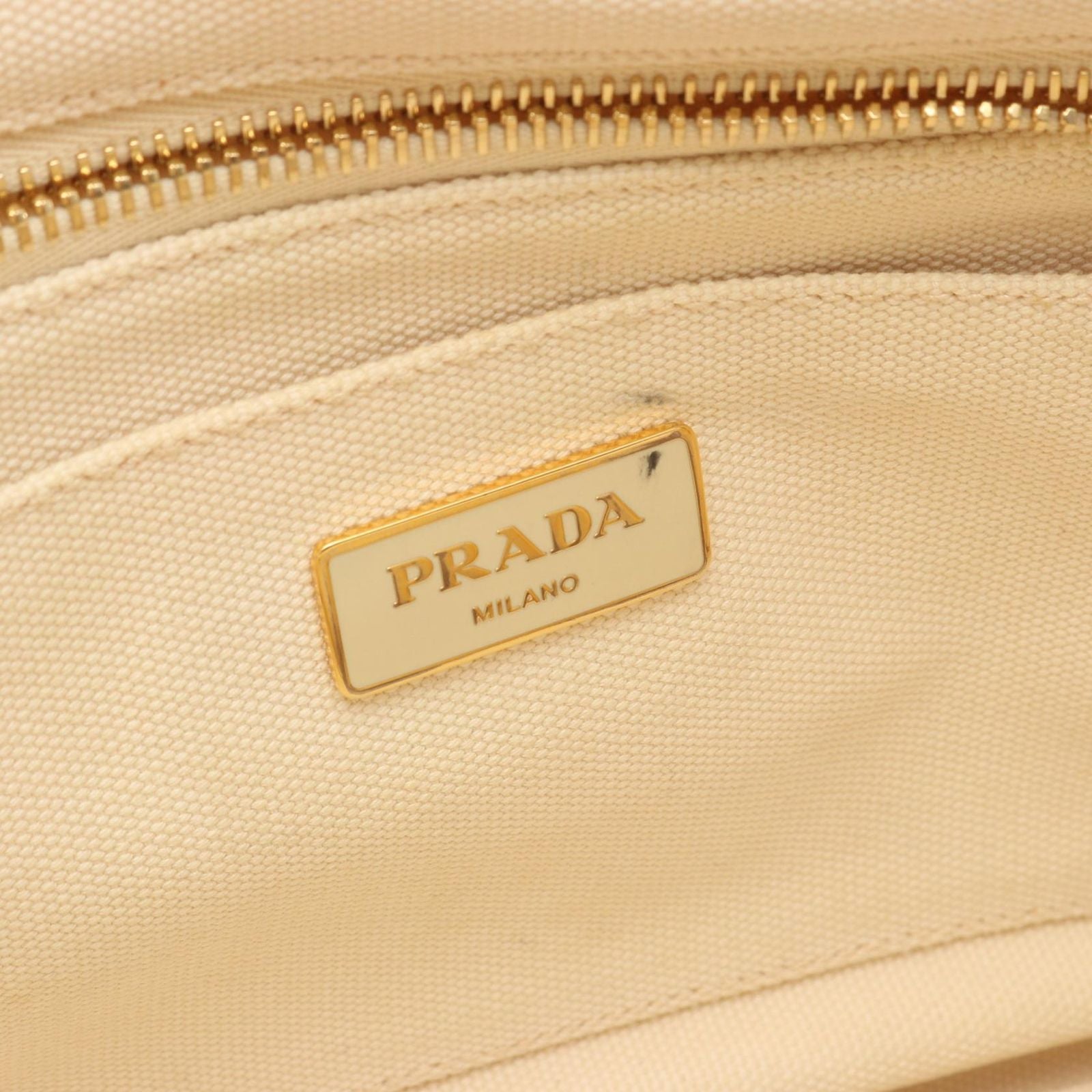 Prada Tote Canapa White Canvas 2-Way — view 4