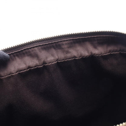 Celine Tote Macadam Brown Dark Canvas Leather Boston — view 5