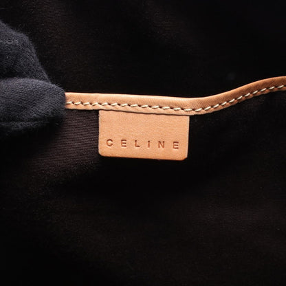 Celine Tote Macadam Brown Dark Canvas Leather Boston — view 4