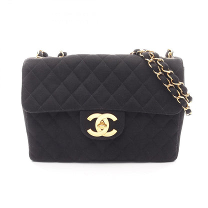 Chanel Shoulder Bag Big Quilted 30 Single Flap Black Chain