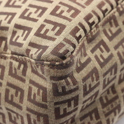 Fendi Tote Zucchino Beige Canvas Leather — view 7