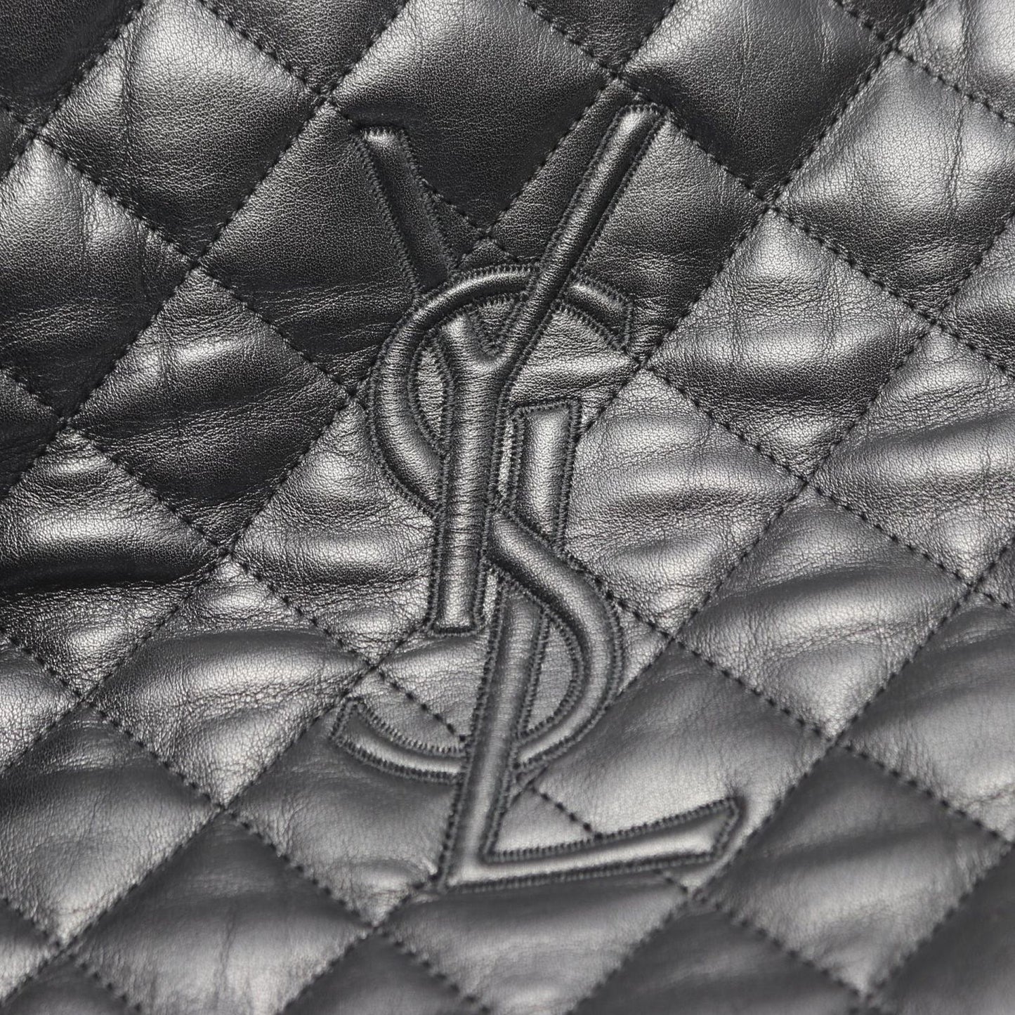Saint Laurent Paris Boston Bag ES Giant Black Leather 2-Way — view 8