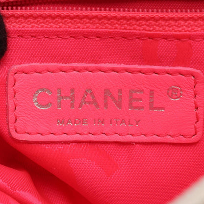 Chanel Handbag Cambon Line White Black Leather Pouch — view 4