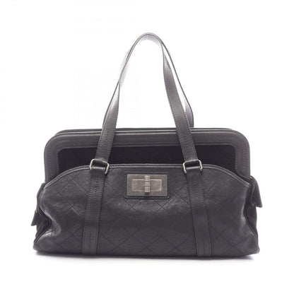 Chanel Boston Bag 2.55 Quilted Black Leather
