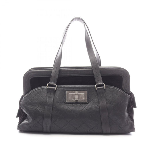 Chanel Boston Bag 2.55 Quilted Black Leather