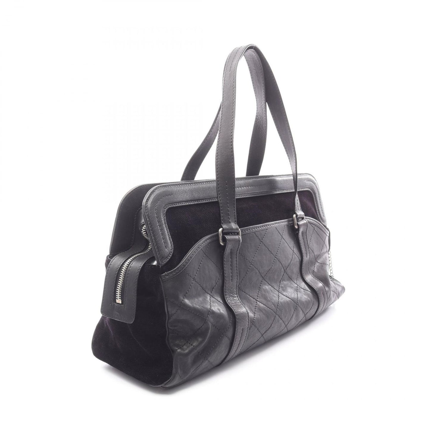 Chanel Boston Bag 2.55 Quilted Black Leather — view 2