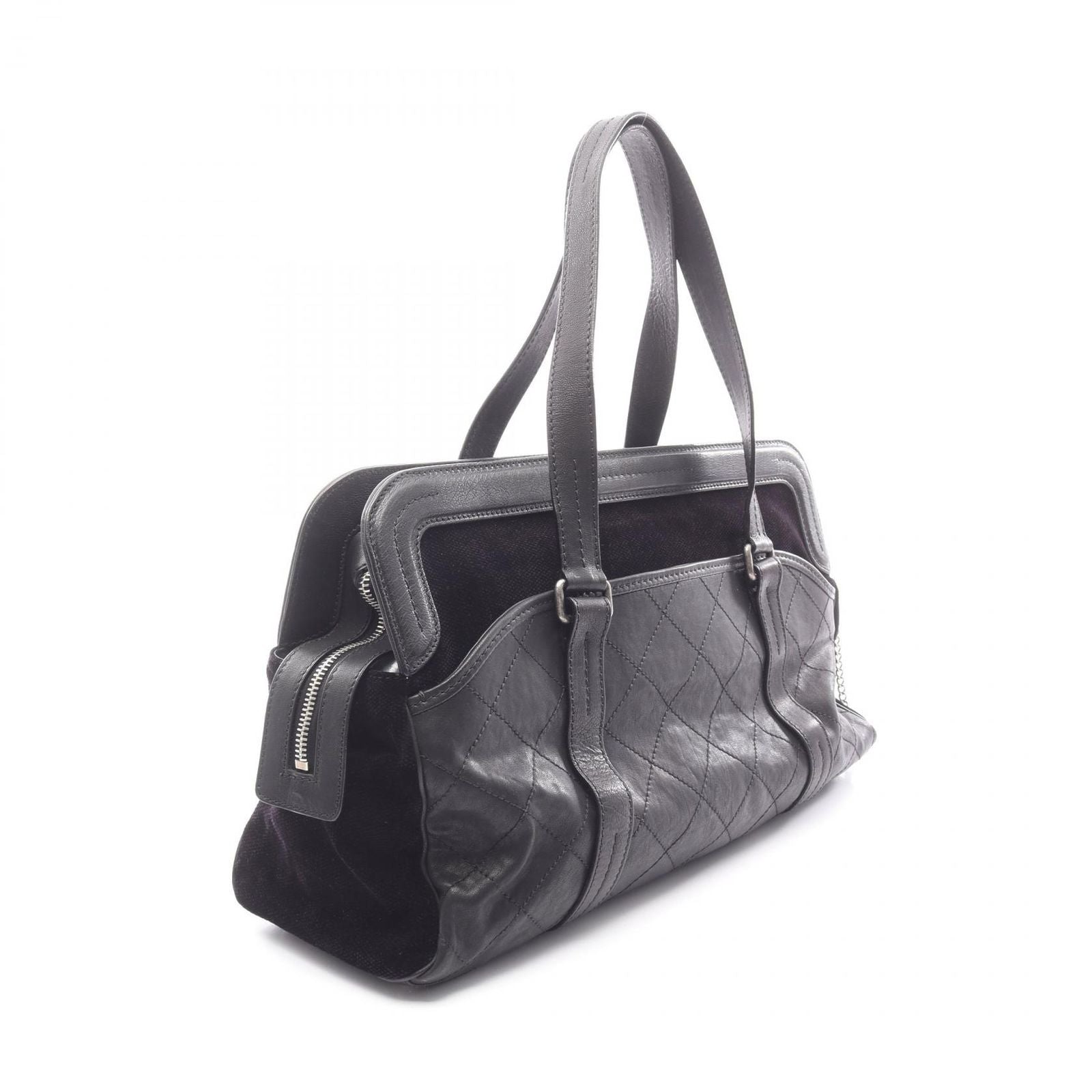 Chanel Boston Bag 2.55 Quilted Black Leather — view 2