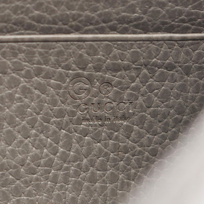 Gucci Shoulder Bag Interlocking Gray Leather Chain Wallet — view 4