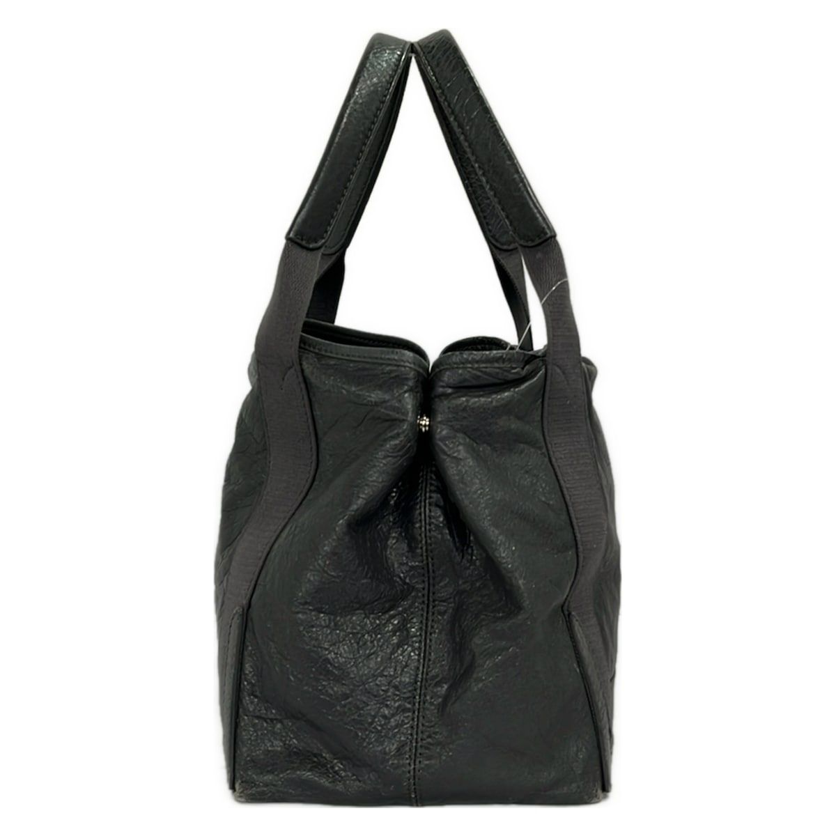 Balenciaga Tote Navy Cabas Da Ninegray Leather — view 2