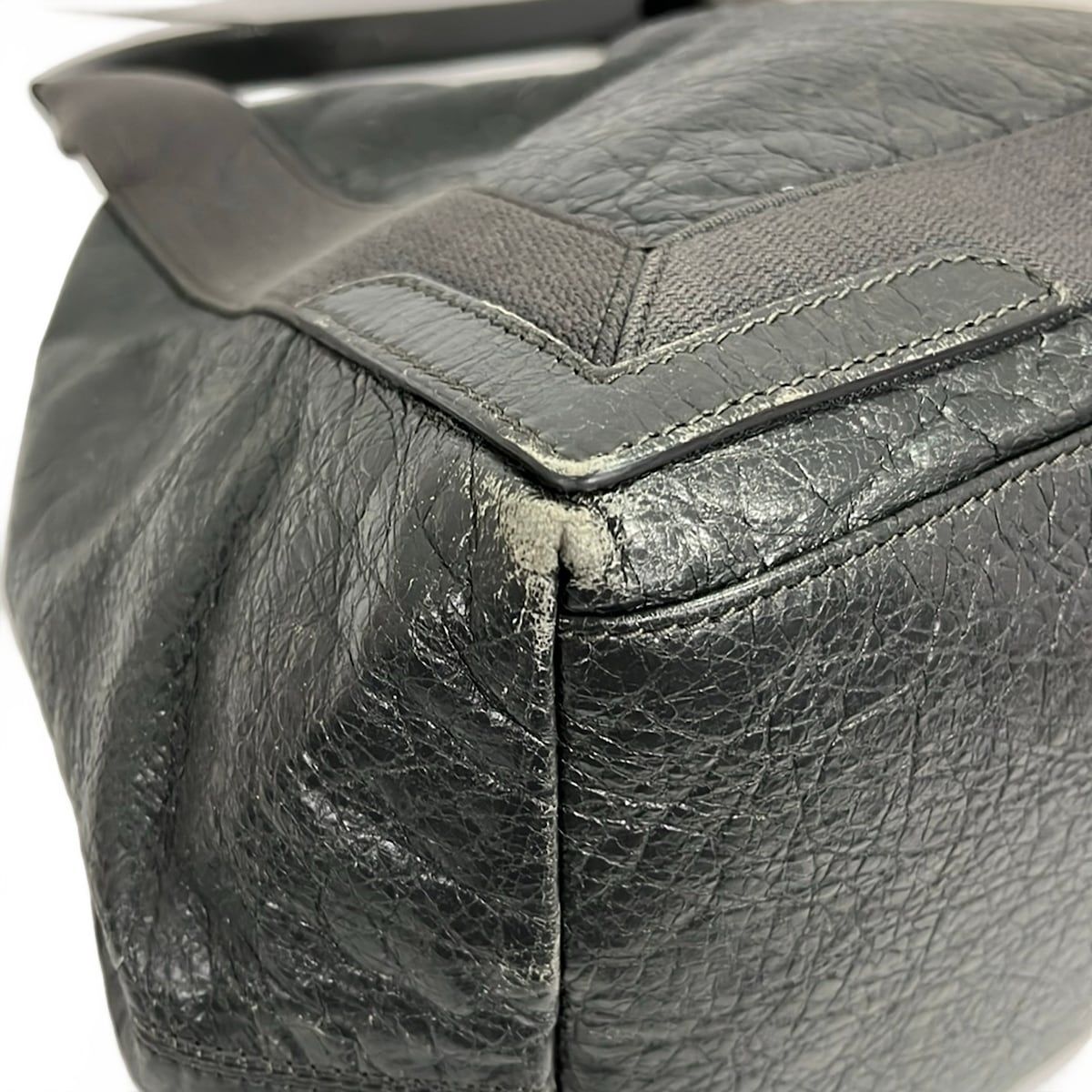 Balenciaga Tote Navy Cabas Da Ninegray Leather — view 6