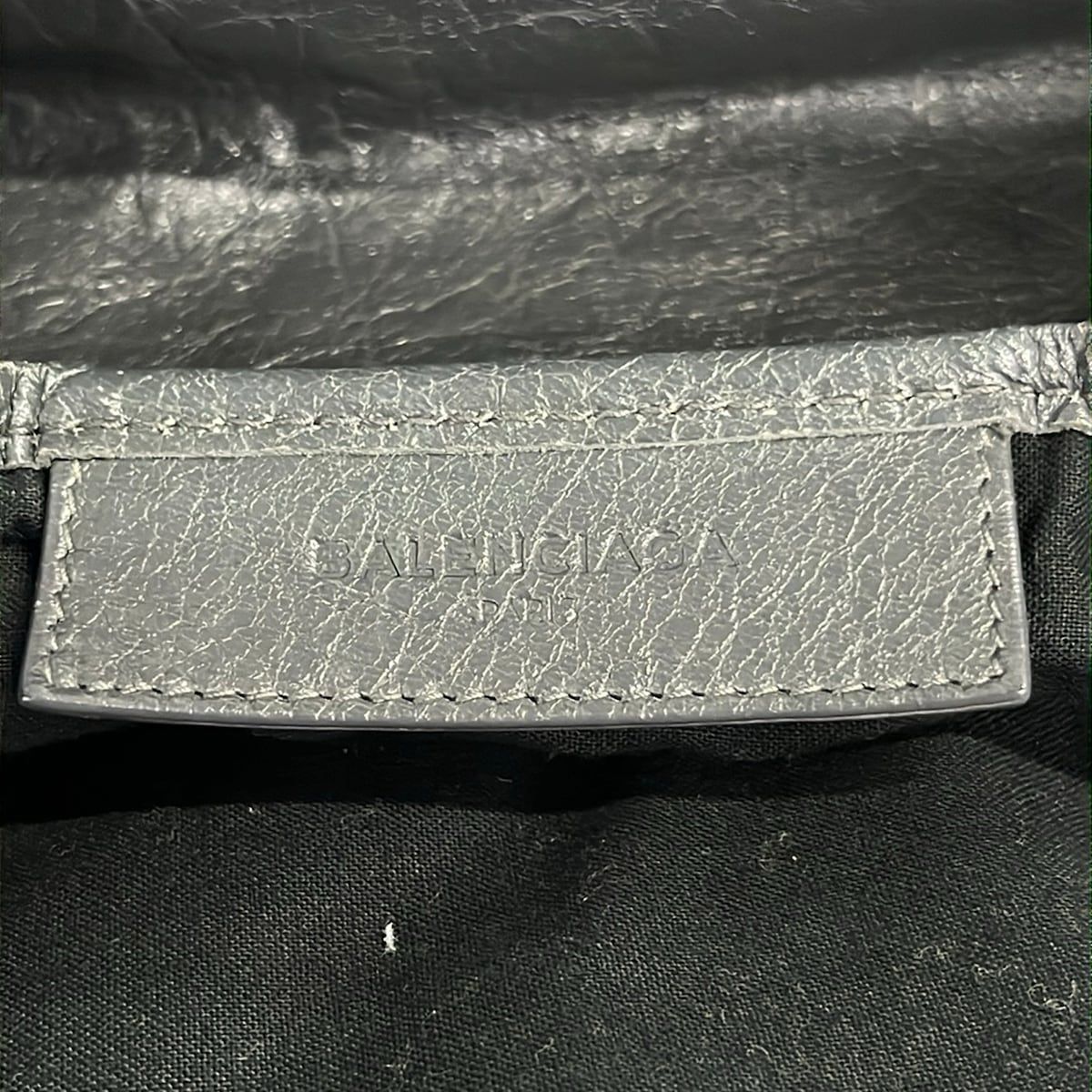 Balenciaga Tote Navy Cabas Da Ninegray Leather — view 8