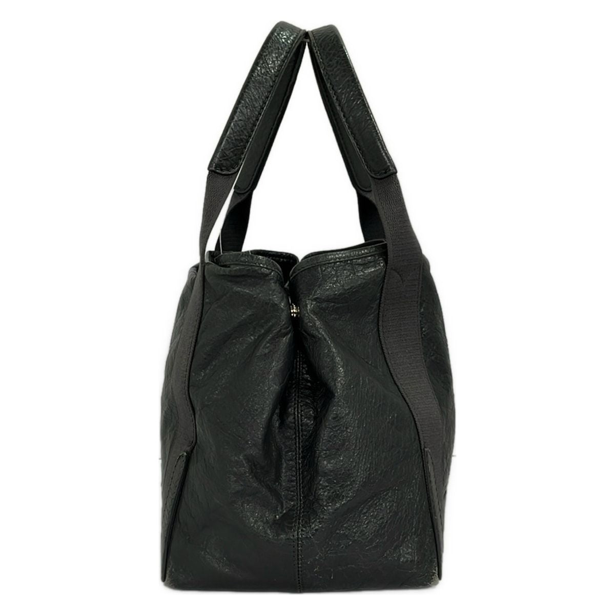 Balenciaga Tote Navy Cabas Da Ninegray Leather — view 4
