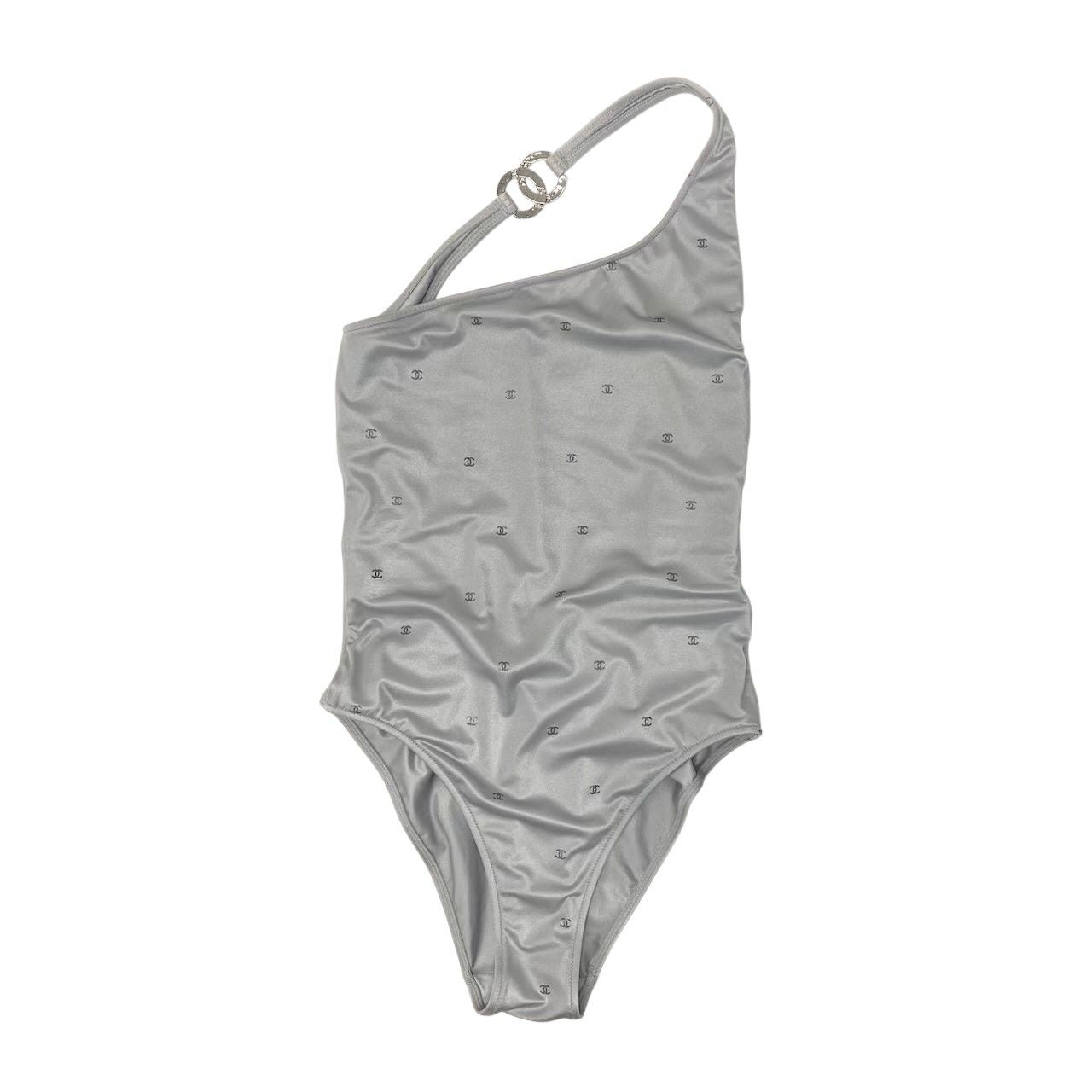 Chanel Swimwear Swimsuit CC Logo Cocobichi 34 Gray — view 3