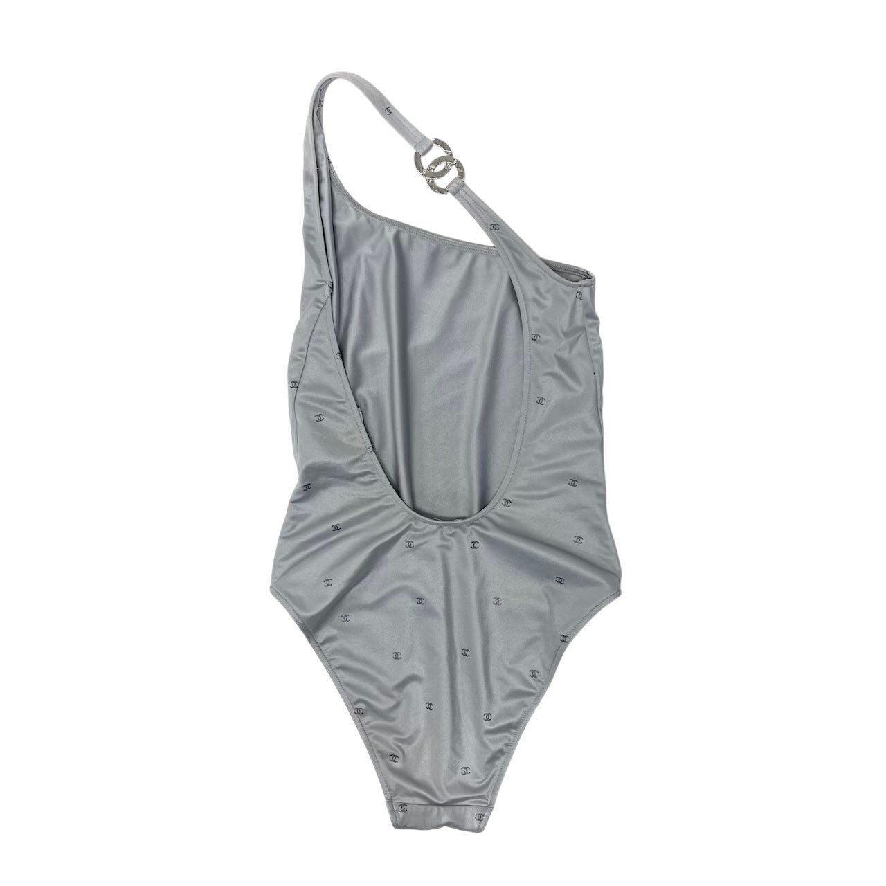 Chanel Swimwear Swimsuit CC Logo Cocobichi 34 Gray — view 4