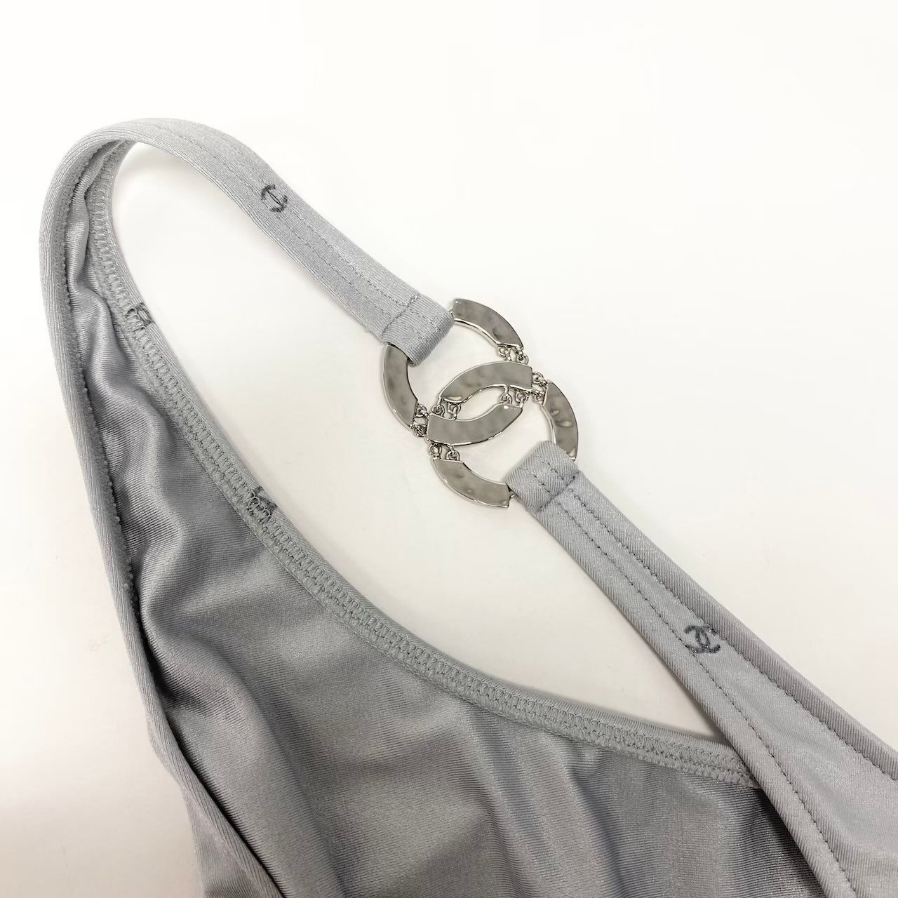 Chanel Swimwear Swimsuit CC Logo Cocobichi 34 Gray — view 6