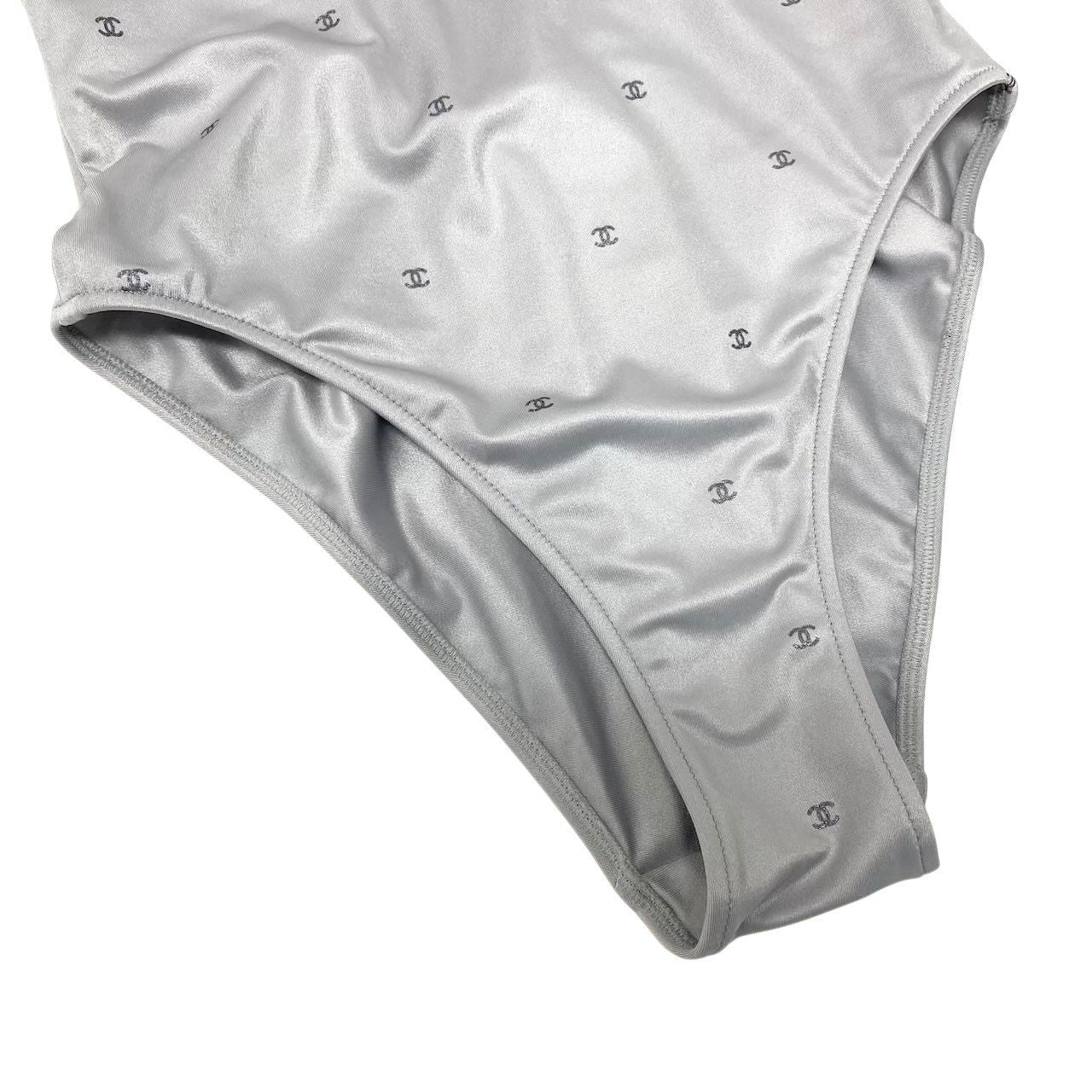 Chanel Swimwear Swimsuit CC Logo Cocobichi 34 Gray — view 7