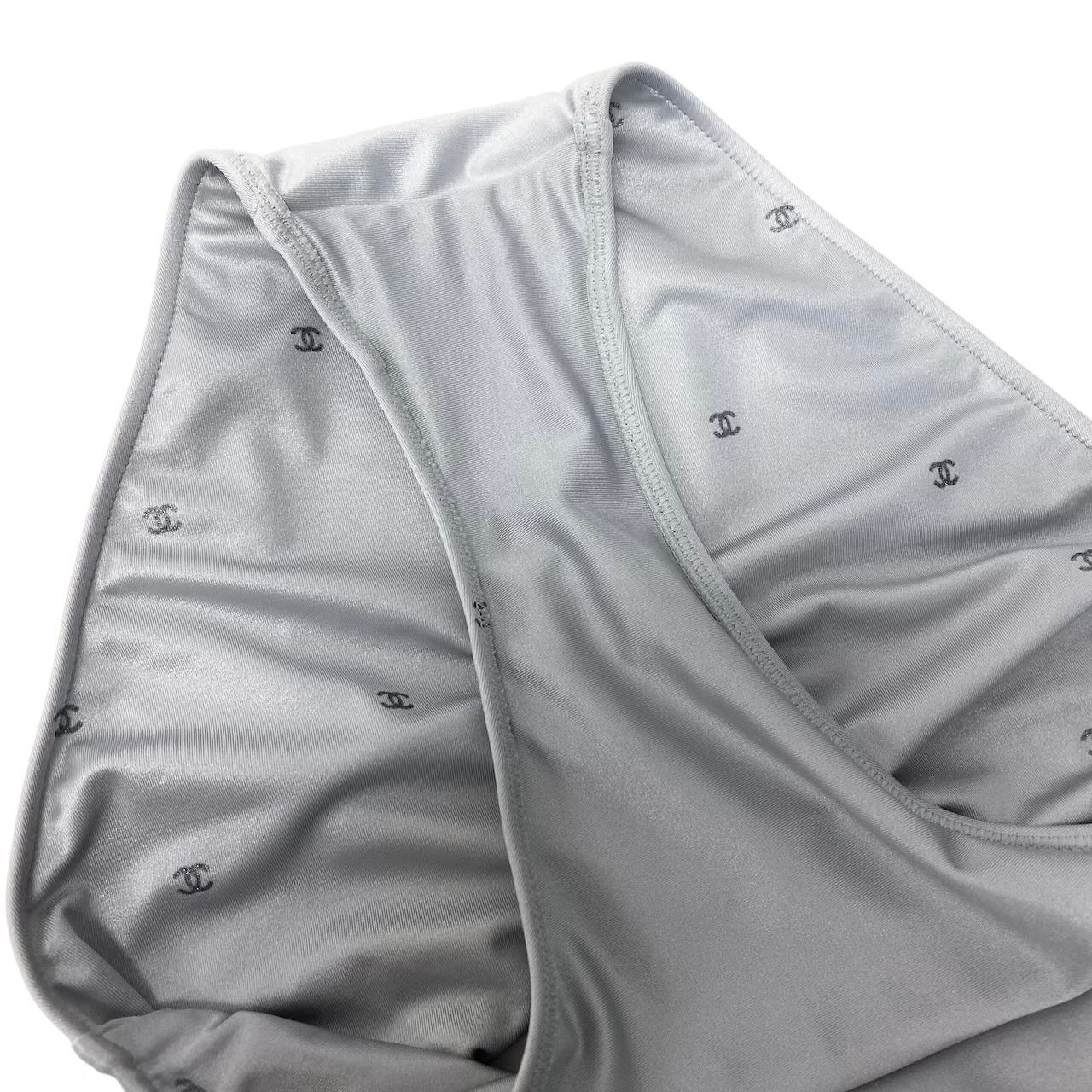 Chanel Swimwear Swimsuit CC Logo Cocobichi 34 Gray — view 8