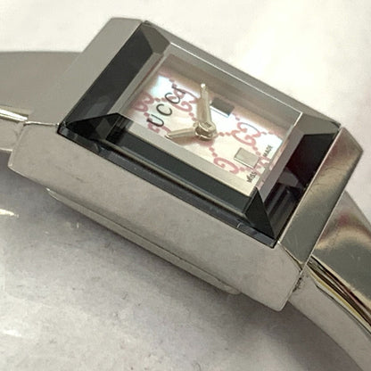 Gucci 128.5 Friends Bangle Watch Silver Pink — view 2