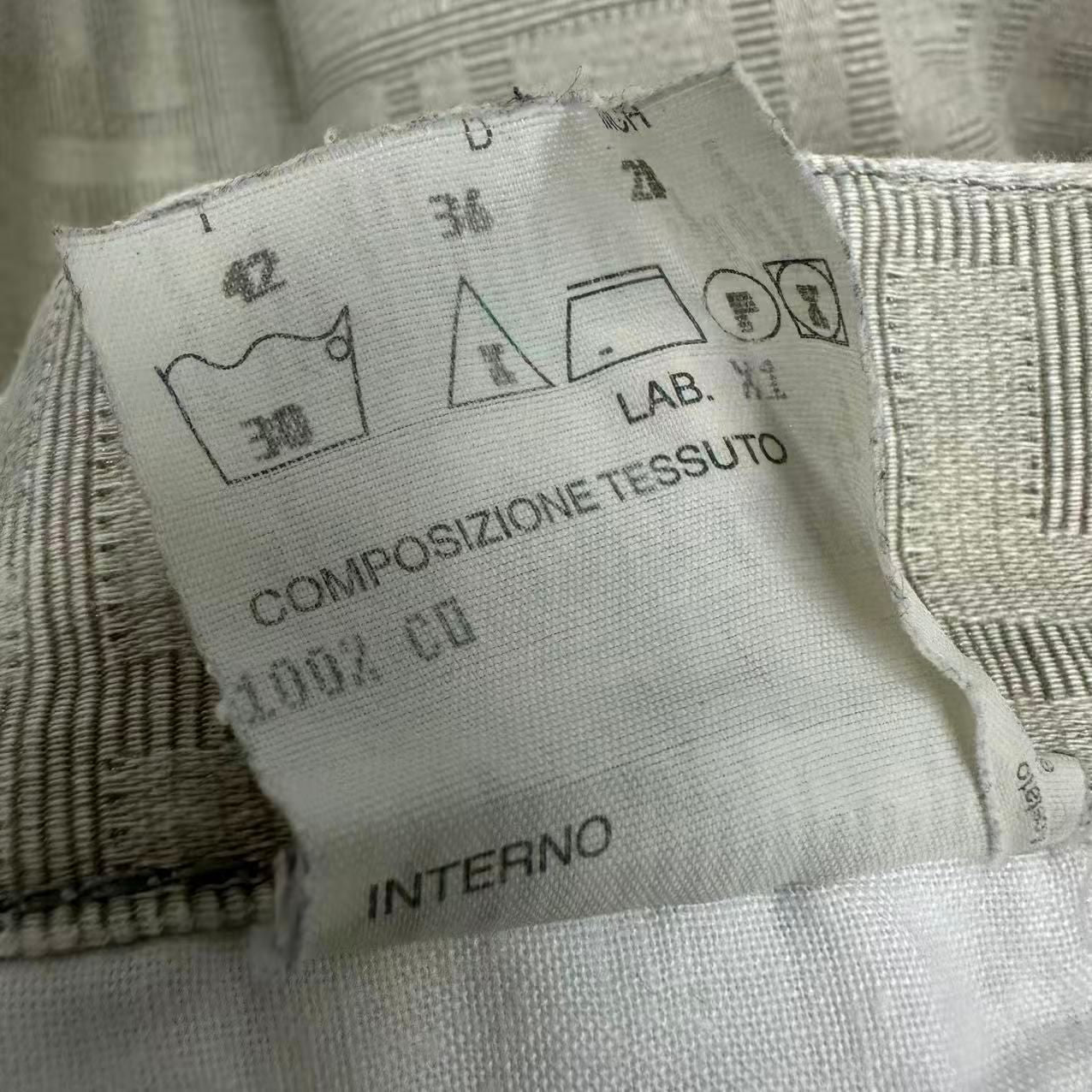 Fendi Pants Zucca FF Log All Over Pattern Cotton Gray 42 — view 4