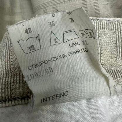 Fendi Pants Zucca FF Log All Over Pattern Cotton Gray 42 — view 4