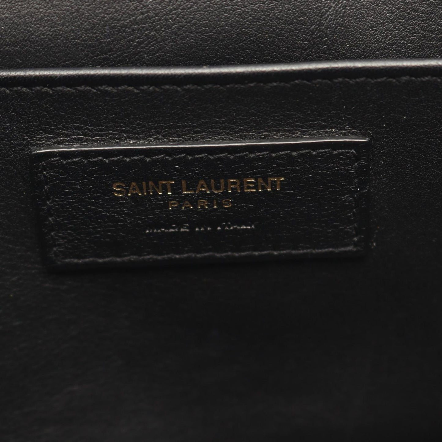 Saint Laurent Paris Handbag Baby Cabas YSL Line Black Leather Monogram — view 4