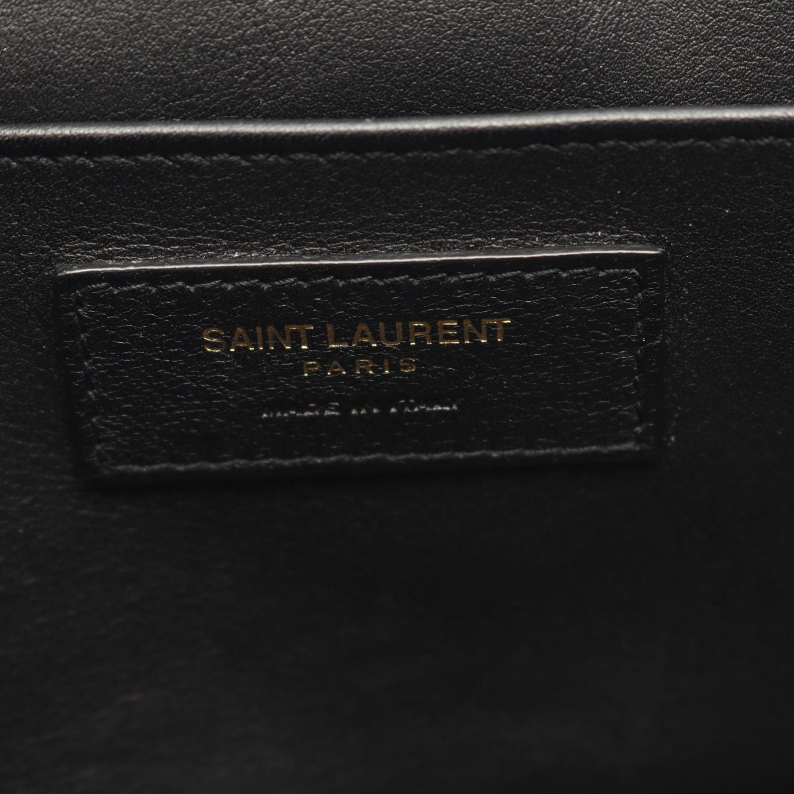 Saint Laurent Paris Handbag Baby Cabas YSL Line Black Leather Monogram — view 4