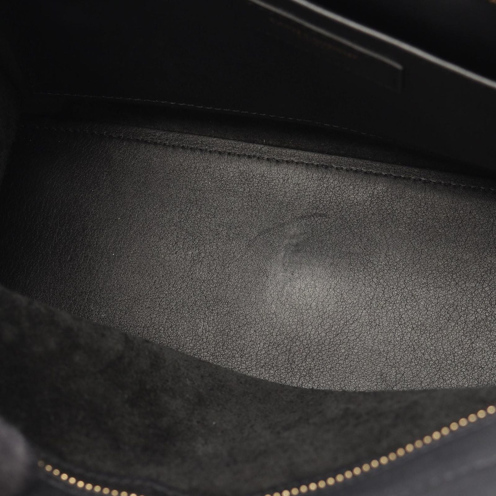 Saint Laurent Paris Handbag Baby Cabas YSL Line Black Leather Monogram — view 5