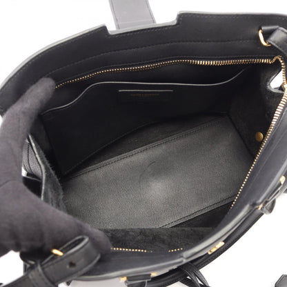 Saint Laurent Paris Handbag Baby Cabas YSL Line Black Leather Monogram — view 3