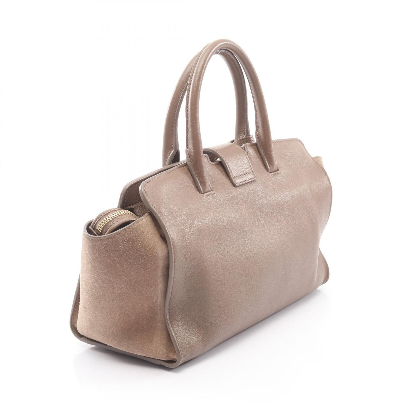 Saint Laurent Paris Handbag Baby Downtown Cabas 2-Way Gray Brown Leather — view 2