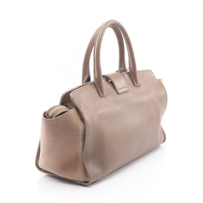 Saint Laurent Paris Handbag Baby Downtown Cabas 2-Way Gray Brown Leather — view 2