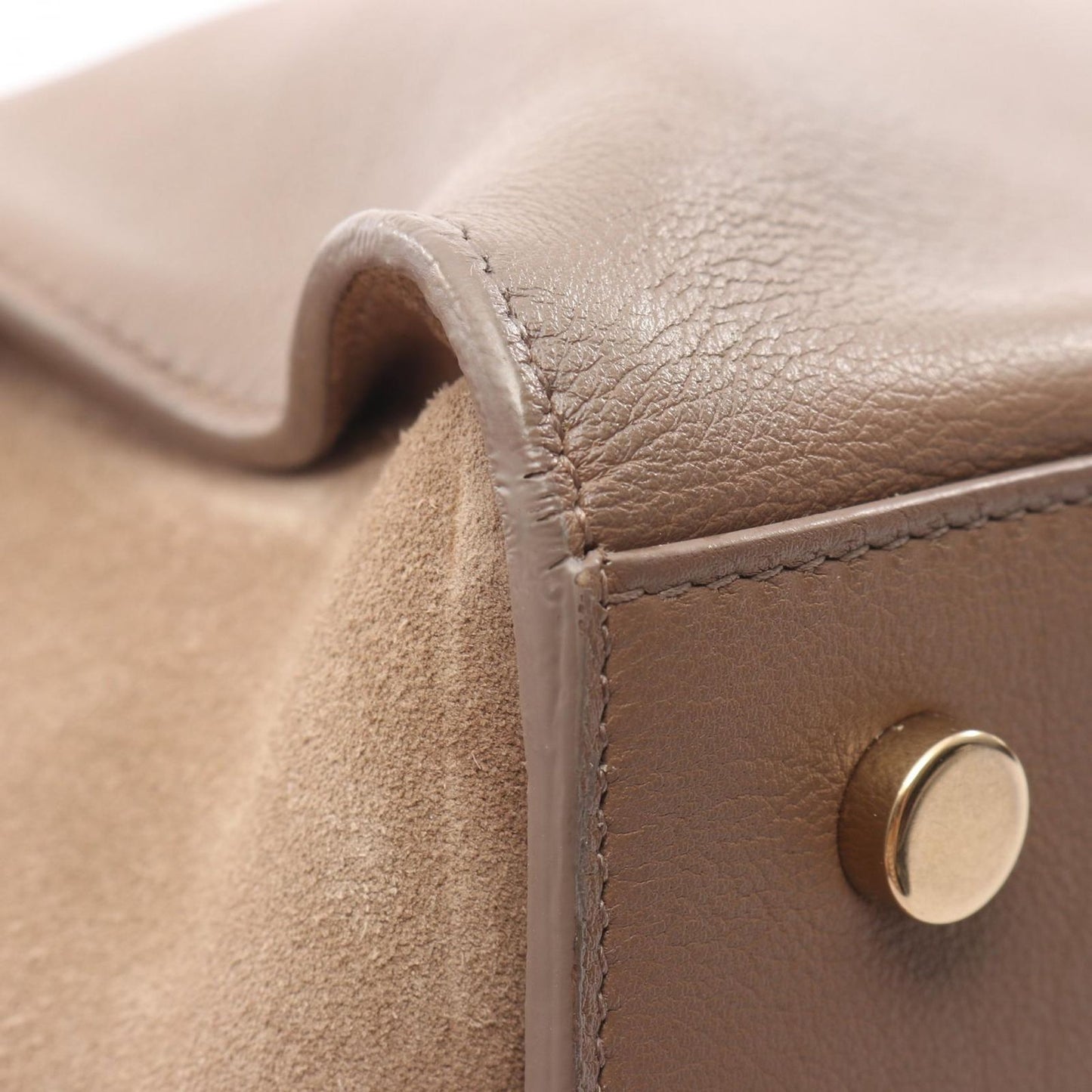Saint Laurent Paris Handbag Baby Downtown Cabas 2-Way Gray Brown Leather — view 9