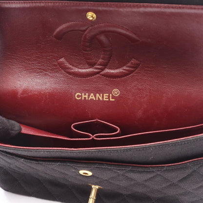 Chanel Shoulder Bag Quilted Double Flap Black Chain — view 7
