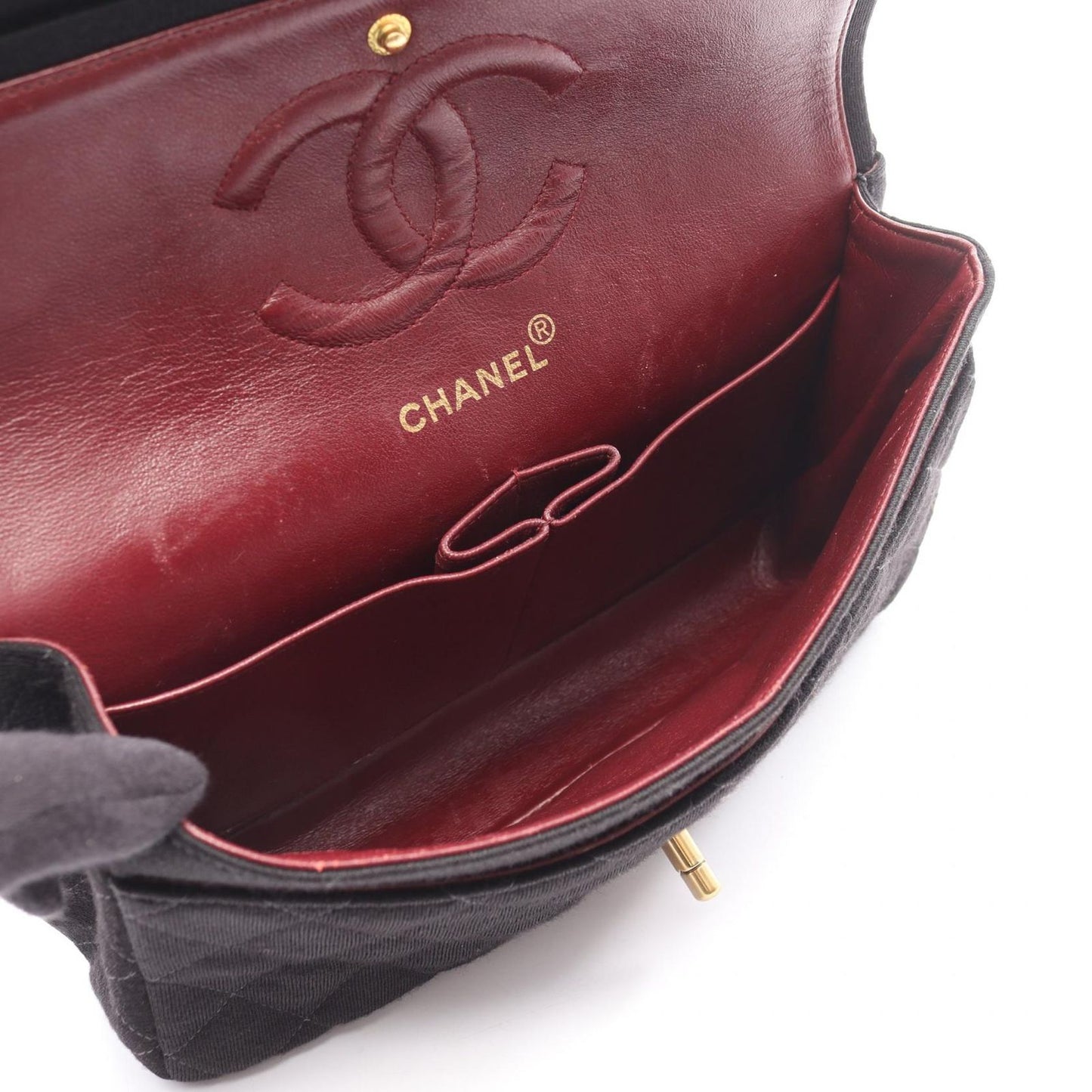 Chanel Shoulder Bag Quilted Double Flap Black Chain — view 3
