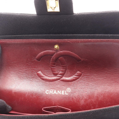 Chanel Shoulder Bag Quilted Double Flap Black Chain — view 8