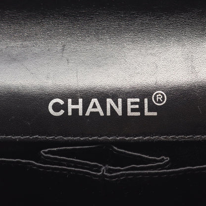 Chanel Shoulder Bag New Travel Line Choco Bar Black Leather New Platinum — view 4