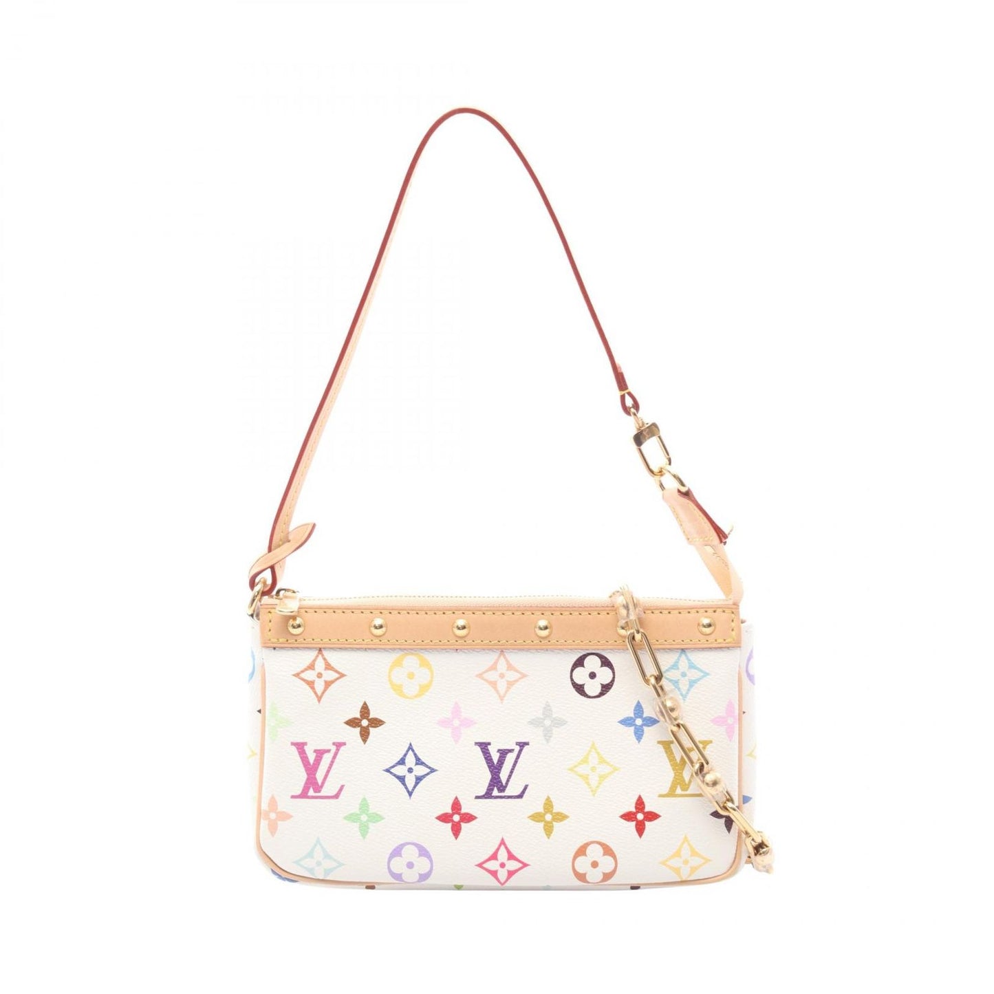 Louis Vuitton Handbag LV TM Pochette Accessoire Monogram Multicolor 2-Way Blanc