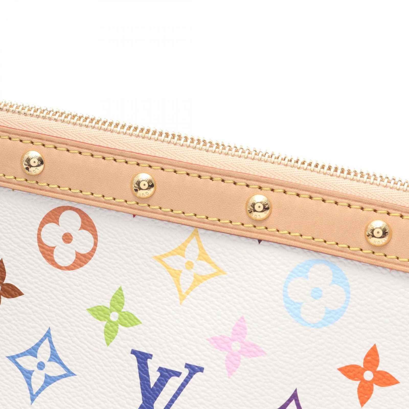 Louis Vuitton Handbag LV TM Pochette Accessoire Monogram Multicolor 2-Way Blanc — view 6