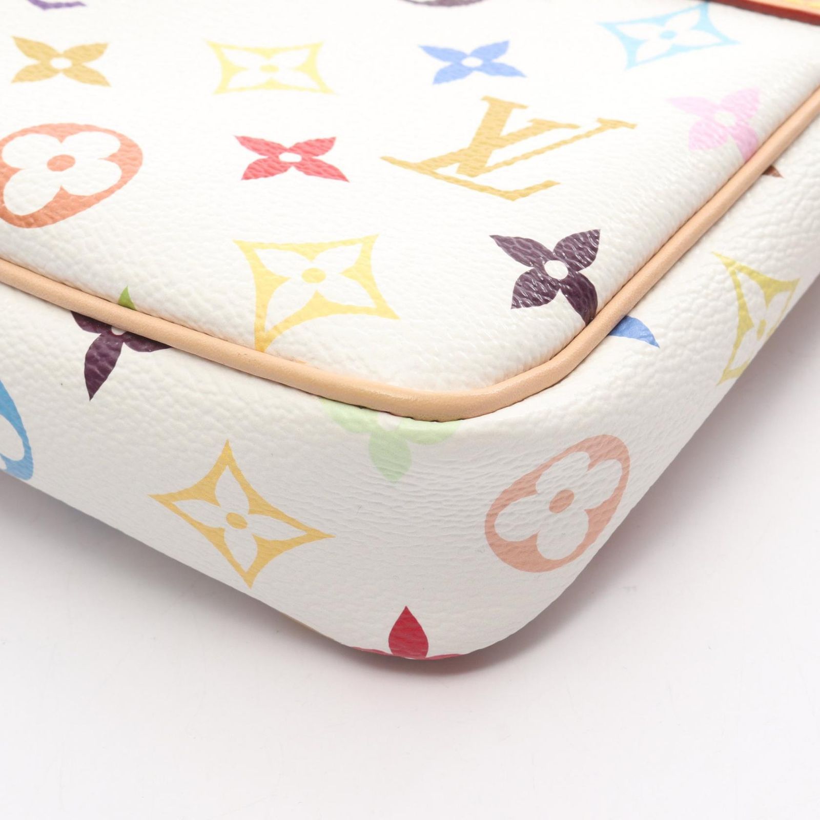 Louis Vuitton Handbag LV TM Pochette Accessoire Monogram Multicolor 2-Way Blanc — view 5