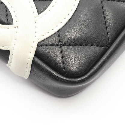 Chanel Shoulder Bag Cambon Line Small Black White Leather Pochette — view 7