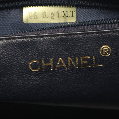 Chanel Shoulder Bag Quilted Navy Caviar Leather Chain — view 4