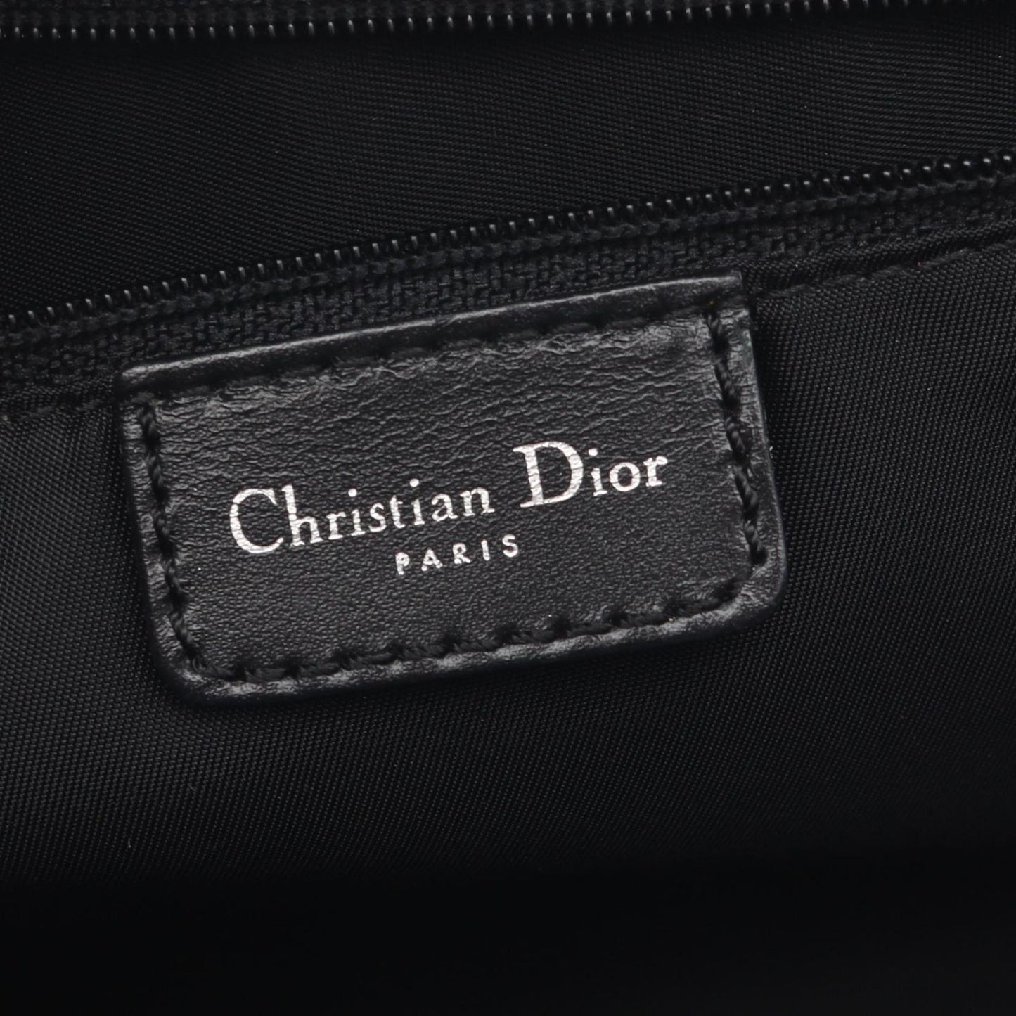 Dior Handbag Trotter Black Beige Canvas Leather Hand — view 4